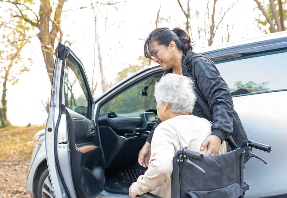 Helping and Supporting Elderly Woman — Disability Support in Wollongong, NSW