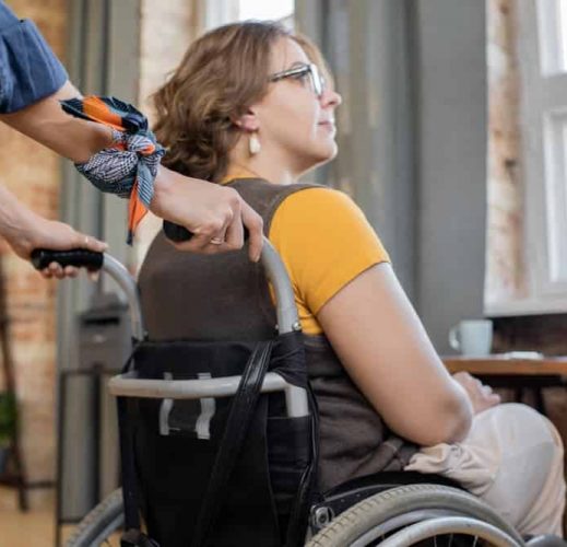 Woman on a wheelchair — Disability Support in Wollongong, NSW