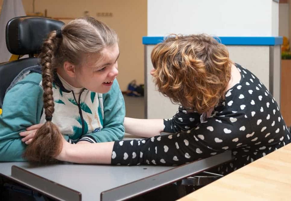 Happy kids talking to each other — Disability Support in Wollongong, NSW